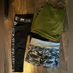 Three (3) piece Fabletics camo outfit!